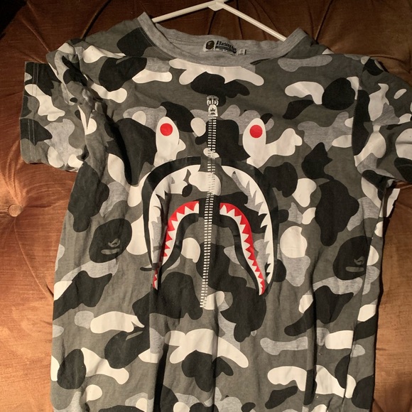 Bathing Ape gree zipper tee - Picture 1 of 3